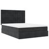 Ottoman Bed with Mattress Black 140 x 200 cm Velvet