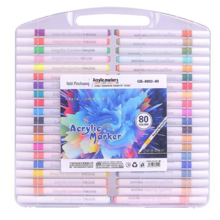 Akrylový fix s měkkým hrotem Black Box - Rychleschnoucí, Vrstvitelný, Nekrvácí, Ideální pro dětské DIY umění a graffiti malbu.