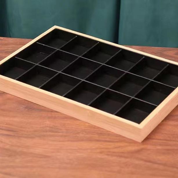 Bamboo & Wood Jewelry Display Tray for Rings, Necklaces, Bracelets, Watches, & Bangles