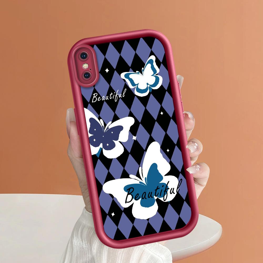 Popular Butterflies Moon Phone Casing for Realme OPPO Reno VIVO Infinix Tecno Oneplus Full Cover Camera Shockproof Protection Rubber Case Cover