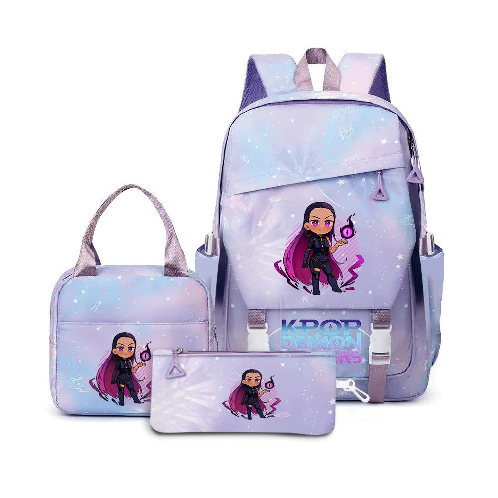 School Season Three-Piece Backpack Wind Academy Style High School Students Schoolbag Lightweight Backpack