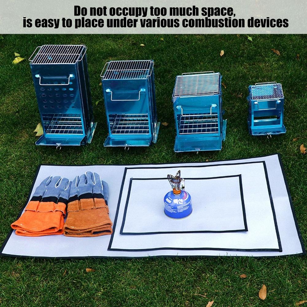 Filleted Corner Flame Retardant Rug Fiberglass Camping Protection Rug  Outdoor Protection