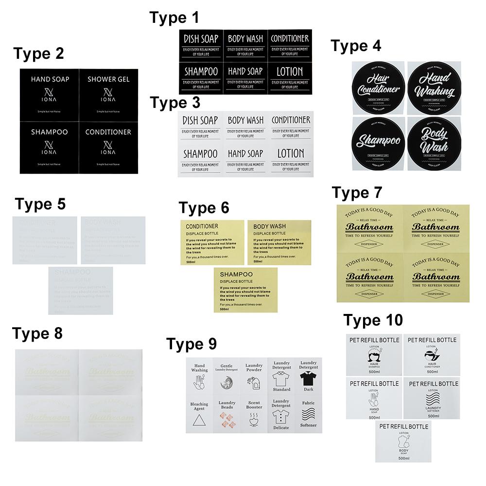 Tally Cosmetic Labels Classification Tags Refillable Bottles Marker Stickers Bathroom Organization