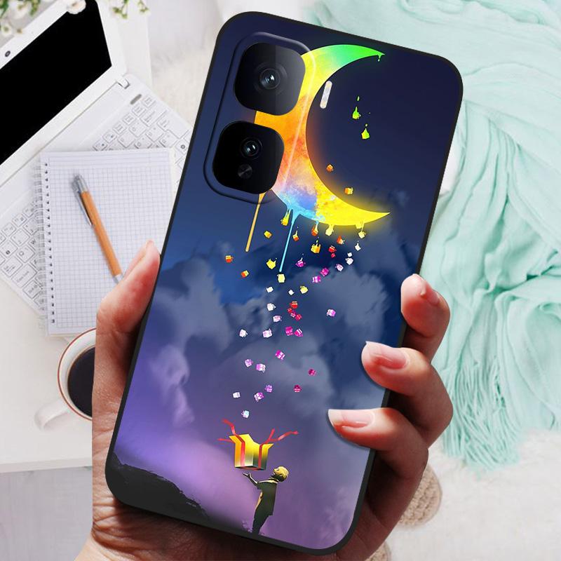 For VIVO IQOO Neo 10 Pro Case Black Cover Flowers Silicone Soft Back Cases For vivo iQOO Neo 10 Neo10 5G Phone Case 10Pro Bumper