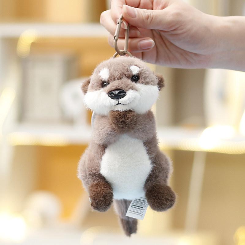 Plush Otter Toy For Kids Girls With Keychain And Bag Charm Gift Idea