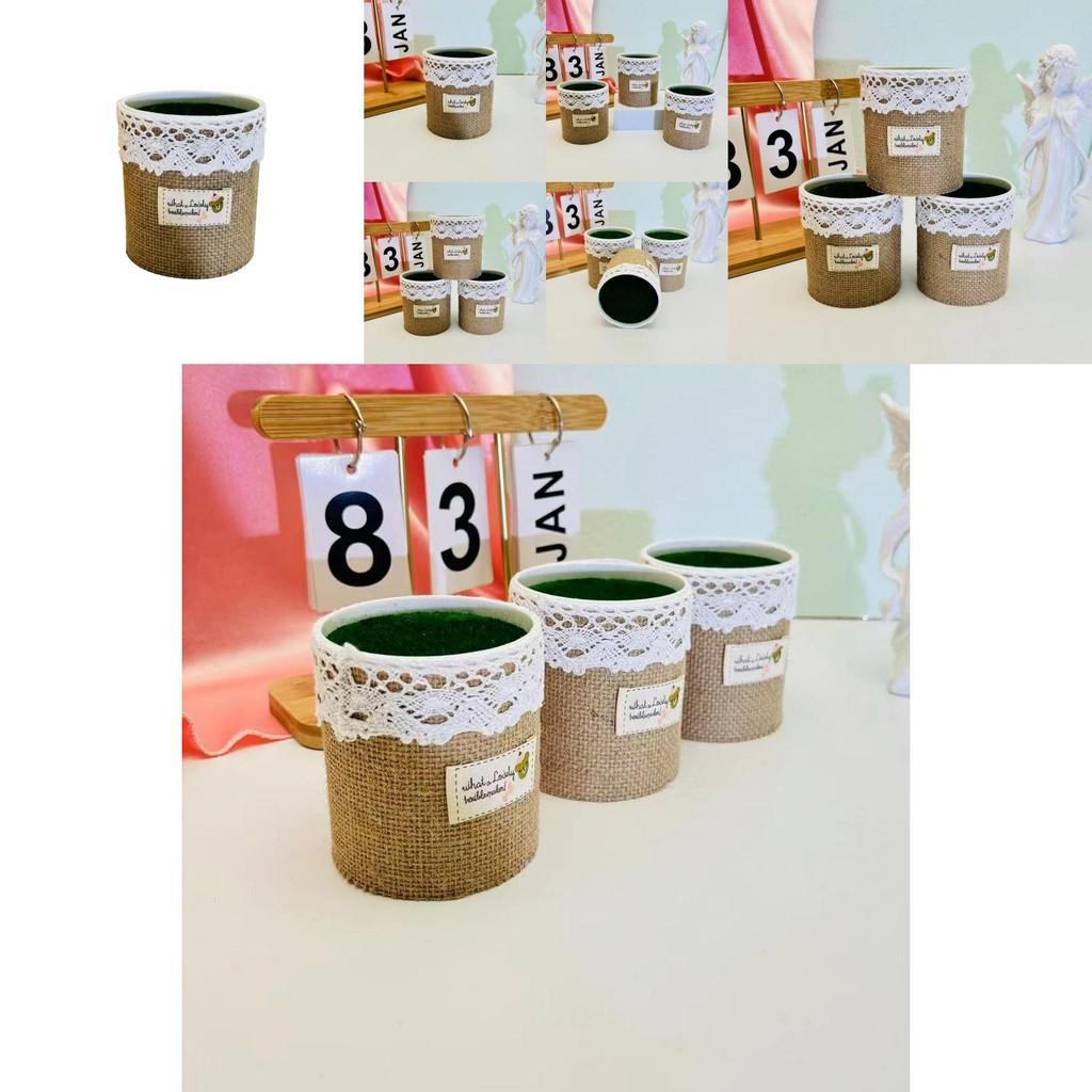 Nordic Style Faux Flower Pot With Label For Indoor Gardening And Home Decor