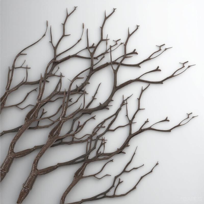 4pcs Fake Antler Tree Branches Artificial Dried Plastic Stems Decorative Plant Twigs Simulation Layout Props for Home Christmas