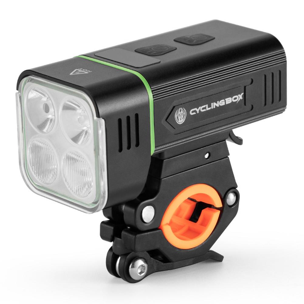 Aluminum Alloy Mountain Bike  Headlights Usb Rechargeable 1800 Lumens 4 Led Headlights black #1