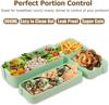 Bento Box for Adults, 3-In-1 Meal Prep Container, 900ML Lunch Box with Compartment, Wheat Straw, Leak-proof, Spoon & Fork