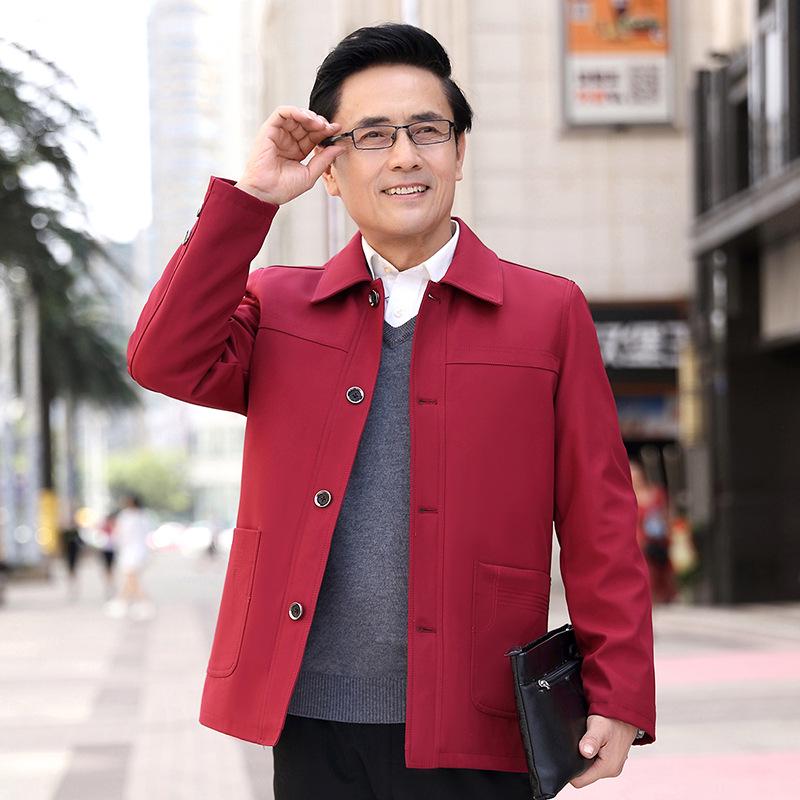 

Men s Plus Size Velvet Thickened Jacket - Mid-aged & Elderly Winter Coat 175 (105-125 jin)