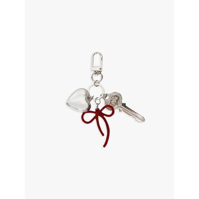 PINK PINEAPPLE RIBBON UNLOCKED KEYRING_RED