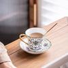 European Enamel Ceramic Coffee Cup & Saucer Set, Elegant Afternoon Tea Cup Set