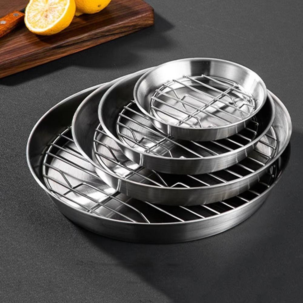 Stainless Steel Roasting Pan Set Non-stick Roasting Cooking Rack Air Fryer Accessories