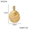 CARLIDANA Hot Sale Stainless Steel Charm Flower Moon Star Hamsa Evil Eye Necklace Inset Stone Pendants Women's DIY Jewelry