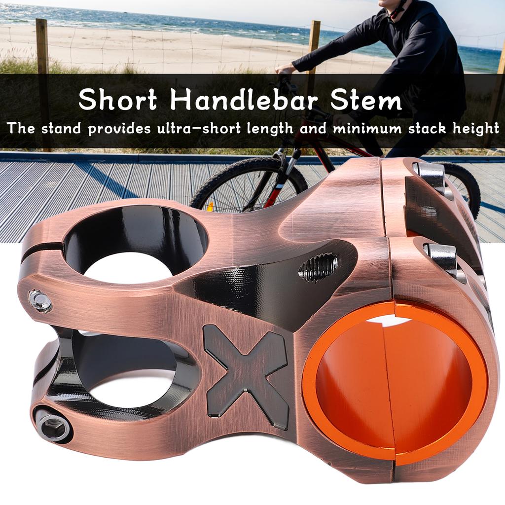 Mountain Bike Short Handlebar Stem 0 Degree Hollow Aluminum Alloy   Stem Part