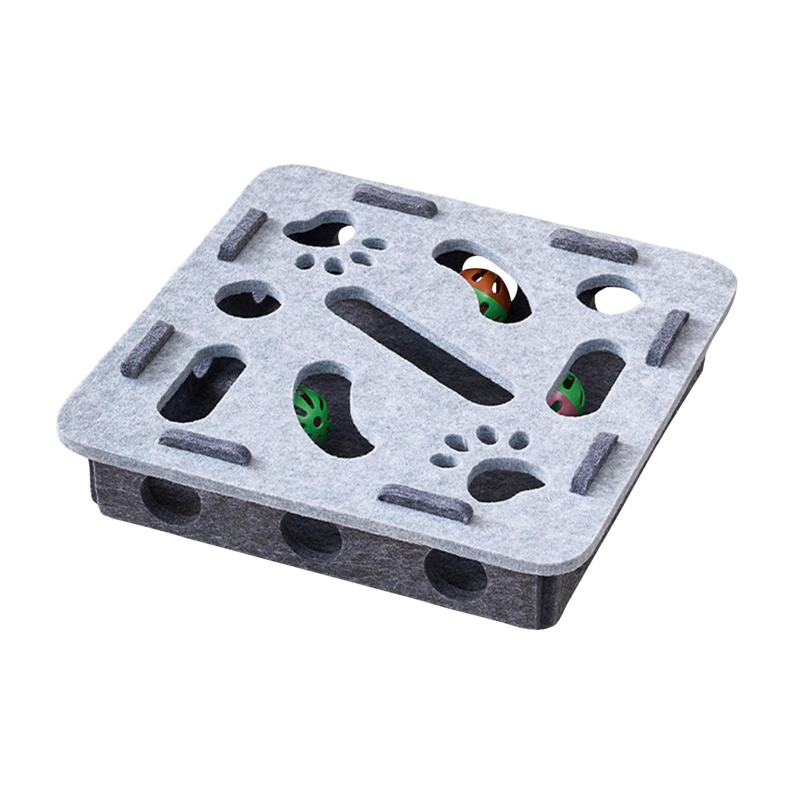 

Развивающие игрушки для кошек, интерактивные, для кошек в помещении, коробка для дразнения с пищащими игрушками и царапаньем, игрушки для бега с мячом для физических упражнений для кошек One Size