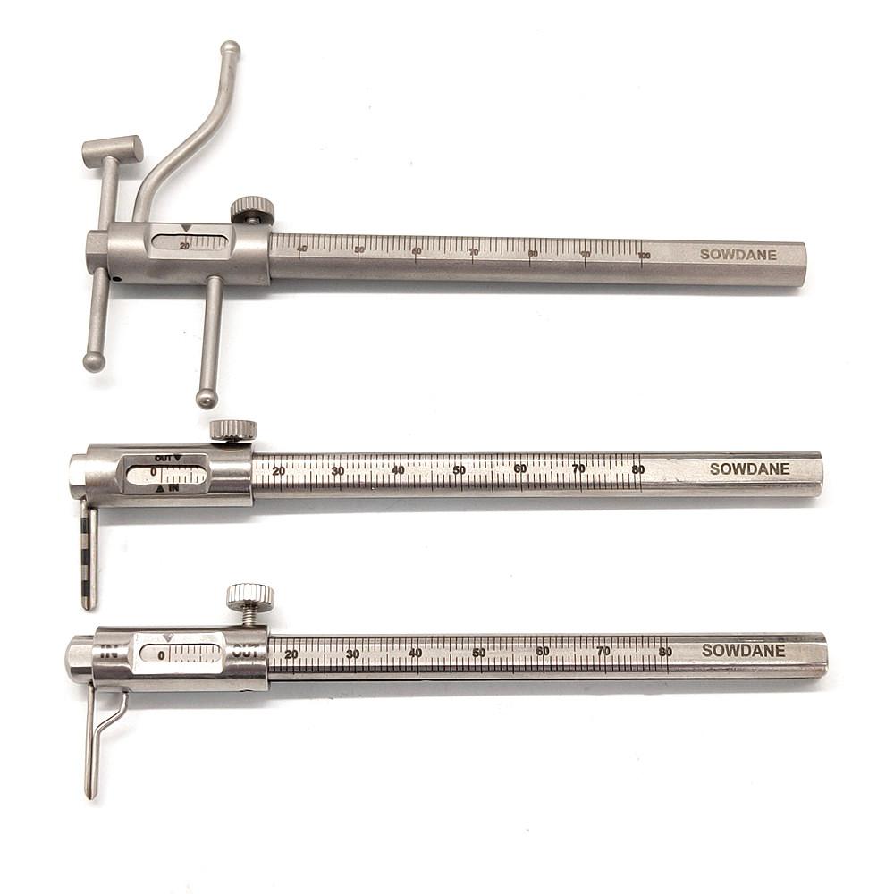 New Type Dental Orthodontic Sliding Caliper Dental Implant Measuring Gauge Caliper Ruler 0-80mm/ 100mm Stainless Steel  Dentist Tools