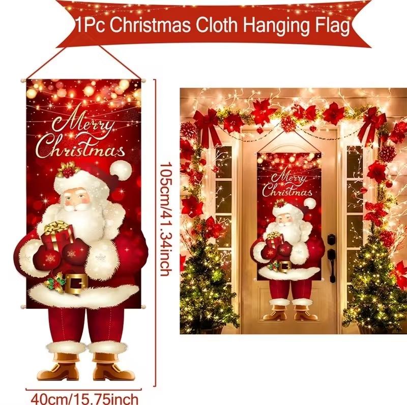 Merry Christmas Hanging Flag Christmas Decorations For Home 2026 Christmas Door Banner Xmas Gifts Navidad Happy New Year 2026