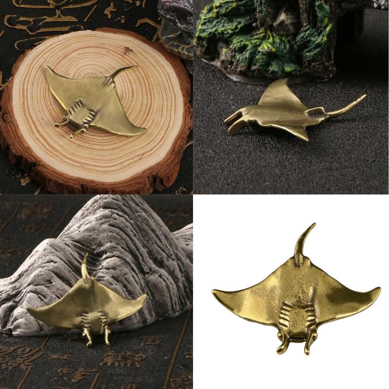 Metal Animal Statues Figurines Retro Fish Statue Figurines Sculptures Tabletop Centerpieces Home Decors Collectibles