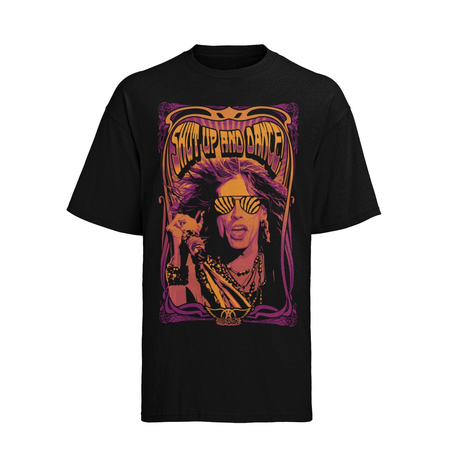 

Retro AEROSMITH Shut Up Musik Rock 70S band Baumwolle Bio Damen Oversize T-Shirt Mens Womens Tees Top 2XL