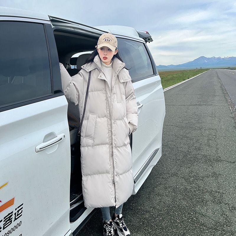 Thickened Bread Coat Solid-colored Cotton-padded Jacket for Women Loose Mid-length Korean-style Down Jacket for Women Winter Coat Cotton-padded Jacket