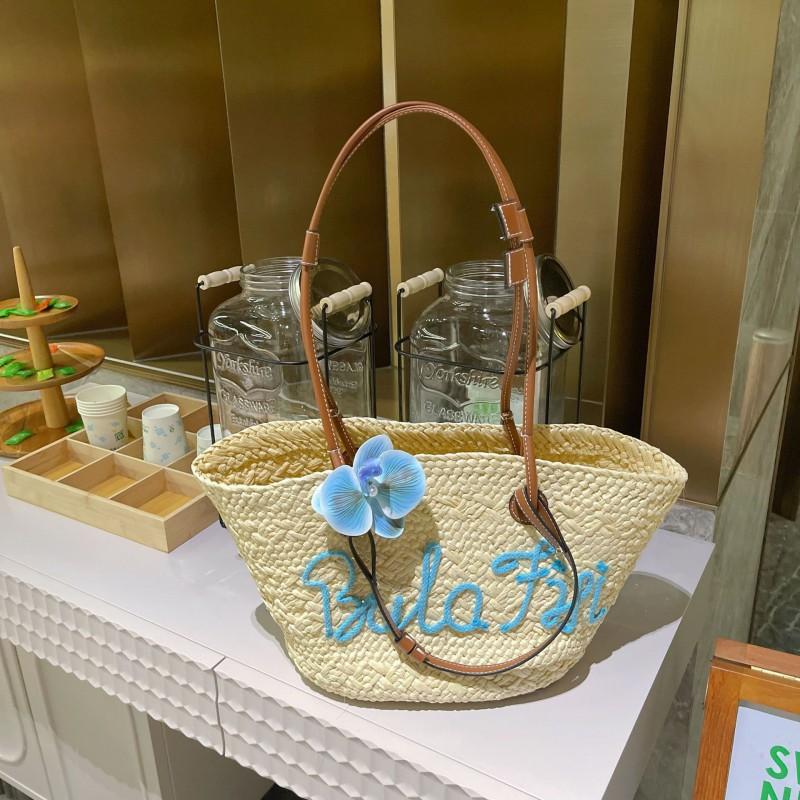 

Hand-woven Bag Korean Lazy Vegetable Basket Handbag Seaside Vacation Tot One-shoulder Pastoral Straw Woven Collect and purchase, give a thick inner bag