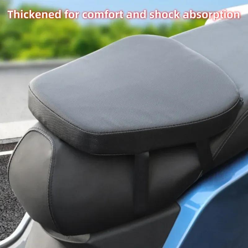 Electric Vehicle Seat Cushion Heightened Shock Absorption Waterproof Motorcycle Seat Cushion Sun Protection Riding Comfort