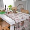 Imanqi Yun Pink Floral Embroidered Tablecloth and Cake Photography Backdrop