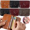 New Fashion Harajuku PU Leather Heart Buckle Wallet Keychain Mini Bag Multi-card Anti-magnetic Card Holder Travel Cash Coin Bags