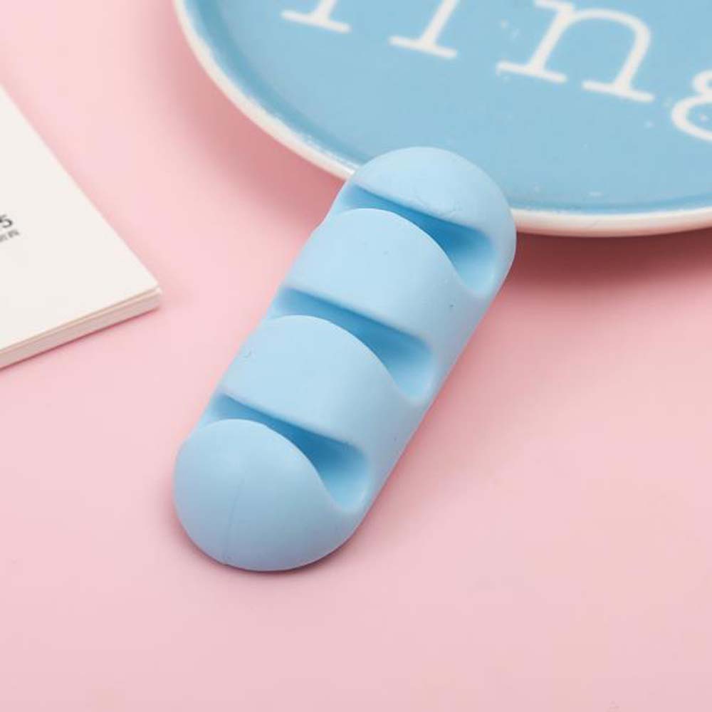 5PC Simple Mini Silicone Cable Organizer, Easy to Install, Easy to Take, Suitable for Desktop and Wall