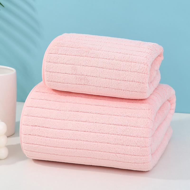 

Полотенце из кораллового флиса большой набор полотенце для матери и ребенка полотенце для взрослых пар домашнее ежедневное использование мягкое и удобное водопоглощение Set (1 towel + 1 bath towel)