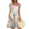Summer Dresses For Women Loose Square Neck Cap Sleeve Casual Beach Vacation Tshirt Dress Sundresses With Pockets