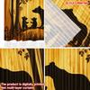 2D flat printing 2pcs Curtain Bear Family in Forest Digital Printed Polyester Drapes Family Party for All Occasions for Bedroom