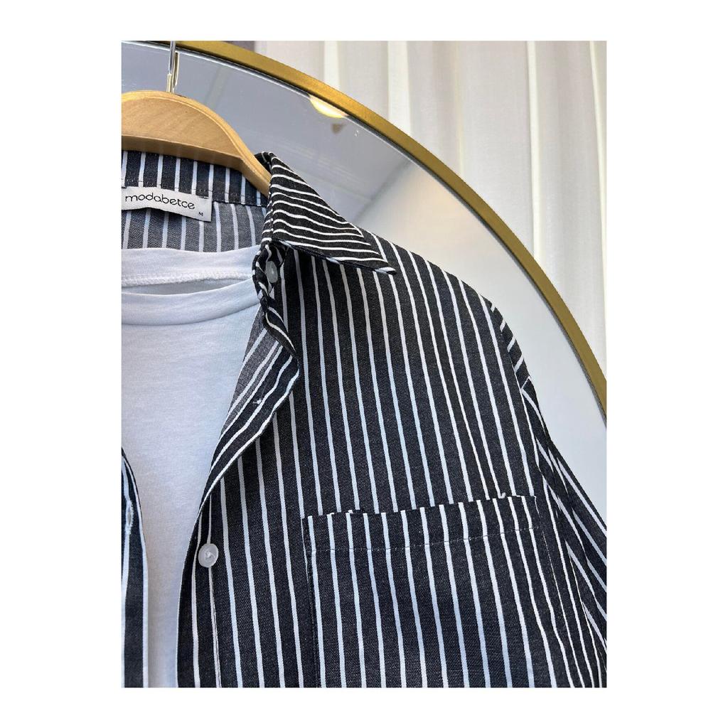 Striped Oversized Women's Shirt