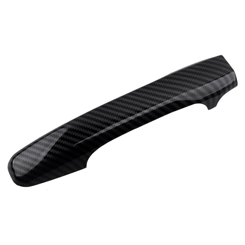 Car Carbon Fiber Style Exterior Door Handle Moulding Covers Trims Fit For Honda Civic Coupe 2 Door 2006 2007 2008 2009 2010 2011