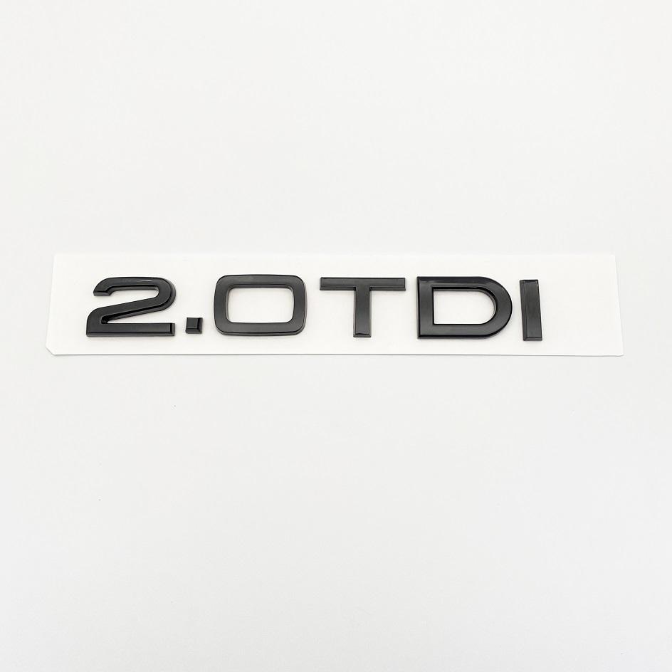 Glossy Black Car Trunk Emblem Sticker 1.9 2.0 2.5 3.0 4.0TDI 30 35 40 45 50 55 TDI For Audi A1 A3 A4 A5 A6 A7 A8 Q2 Q3 Q5 Q7 Q8