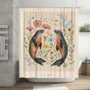 Seal Print Shower Curtain Waterproof Fabric Decorative Bath Room Set for Bathroom Decoration Home Decor Floral Design Gift Ideas