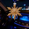 Yousheng Faux Crystal Snowflake Ornament Sparkly Clear Faceted Snowflake Christmas Tree Ornament for Winter Wonderland Decoration Holiday Party Favors