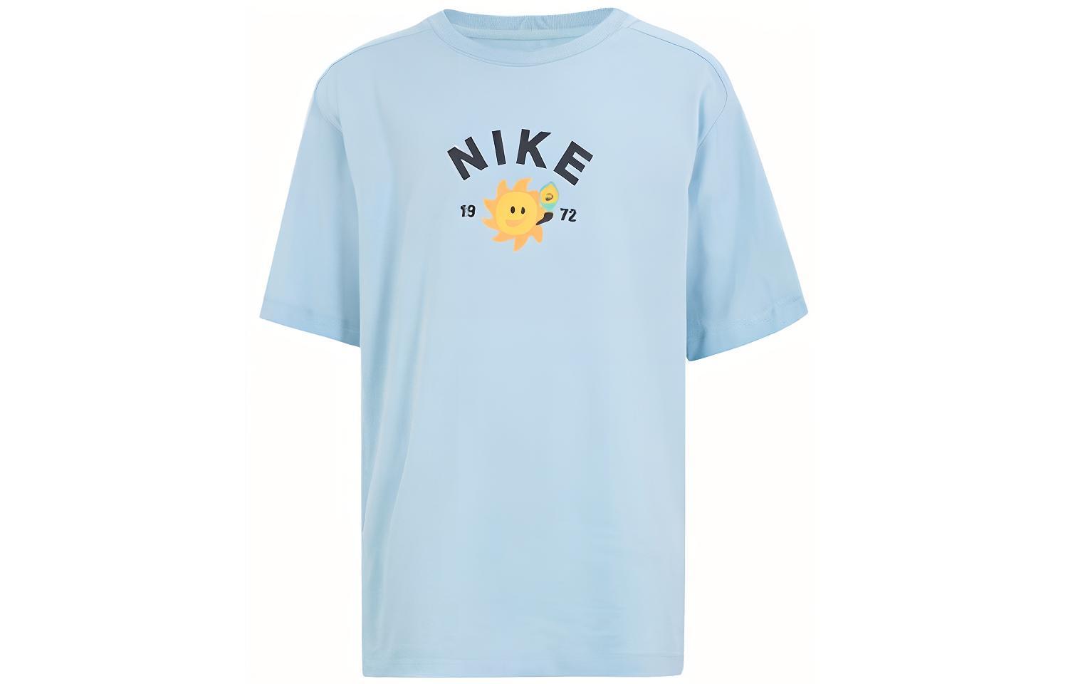 Nike Short Sleeved T Shirts Light Blue Kids  FJ7236-483 S