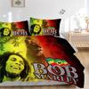 Bob Marley Reggae Music Legend Print 3Pcs Bedding Set,Duvet Cover with 2 Bedro,Pillowcase Home Birthday Gift