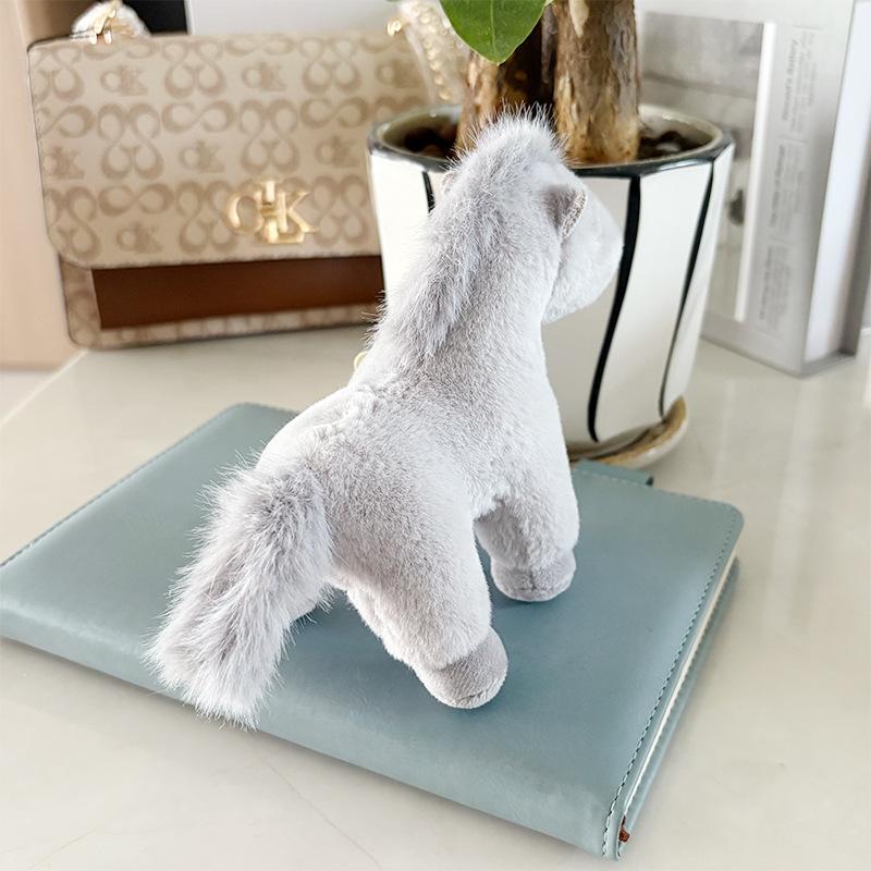 Roztomilý kreslený poník plyšový klíčenka Kawaii přívěsky Koně plyšová hračka přívěsek na batoh závěsné ozdoby dekorace doplňky dárky