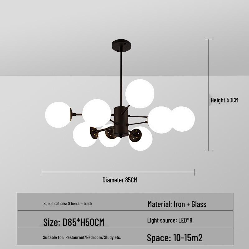 Nordic Modern Chandelier - Elegant, Atmospheric Lighting for Living Rooms, Bedrooms, or Dining Areas