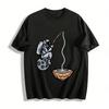 Astronaut Fishing Graphic Casual Funny Space Themed Tee Pure Cotton T-shirt