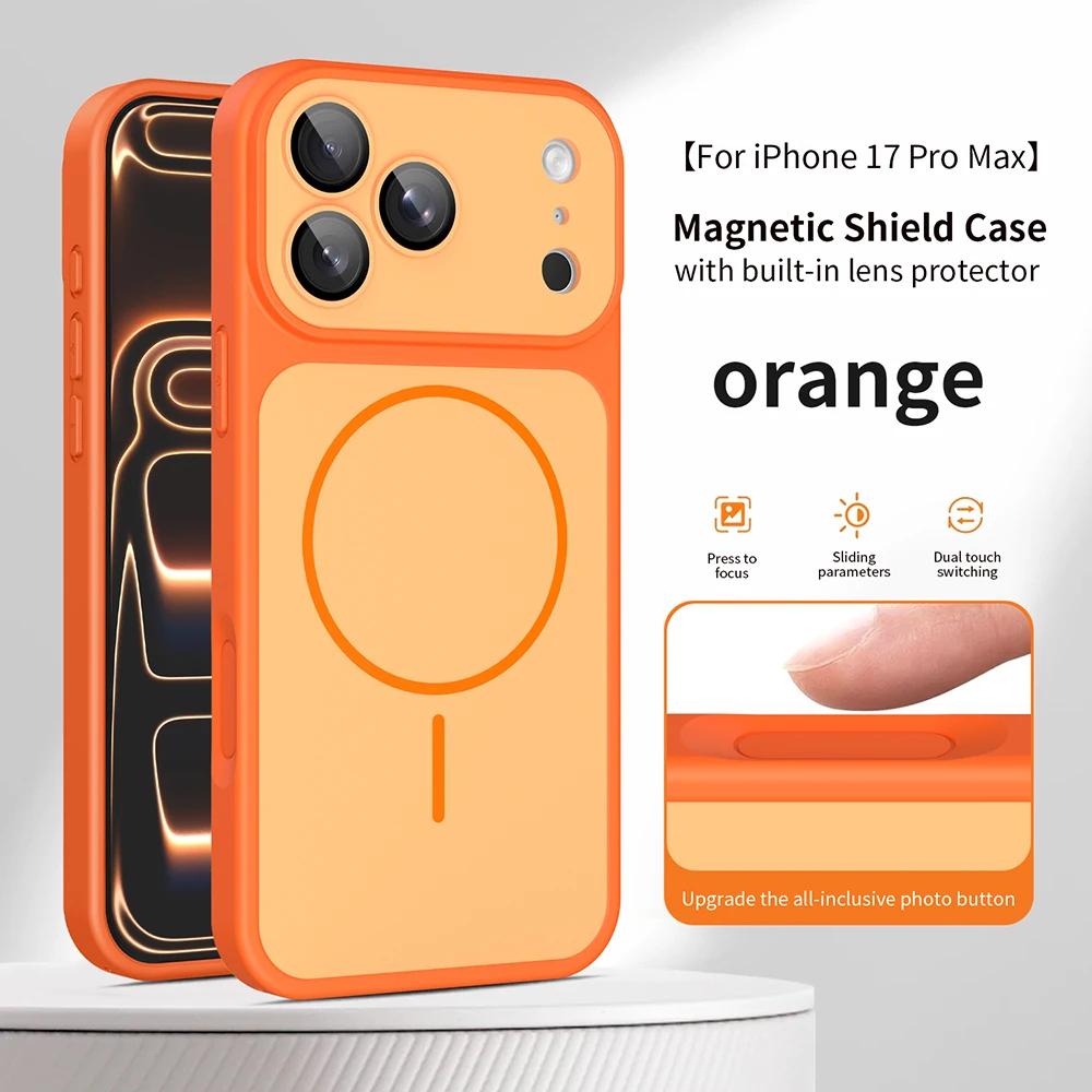 Luxury skin feel for Magsafe magnetic phone case for 17 16 13 15 14 12 11 Pro Max, hardened shockproof protective cover