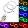 DC12V 10W 2 * 80MM RGB flerfarget LED Angel Eyes Halo Ring SMD5050 med fjernkontrolllysstyrke
