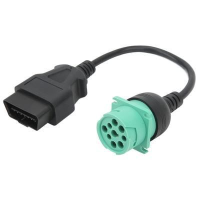 Діагностичний кабель OBD2 для вантажівок Адаптер 9-контактний штекер до 16-контактного гнізда Заміна для Cummins