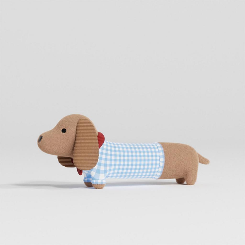Peluche Cane Bassotto con Squeaker Resistente al Morso Morbido Peluche per Animali Domestici e Bambini Gioco Indoor e Comfort