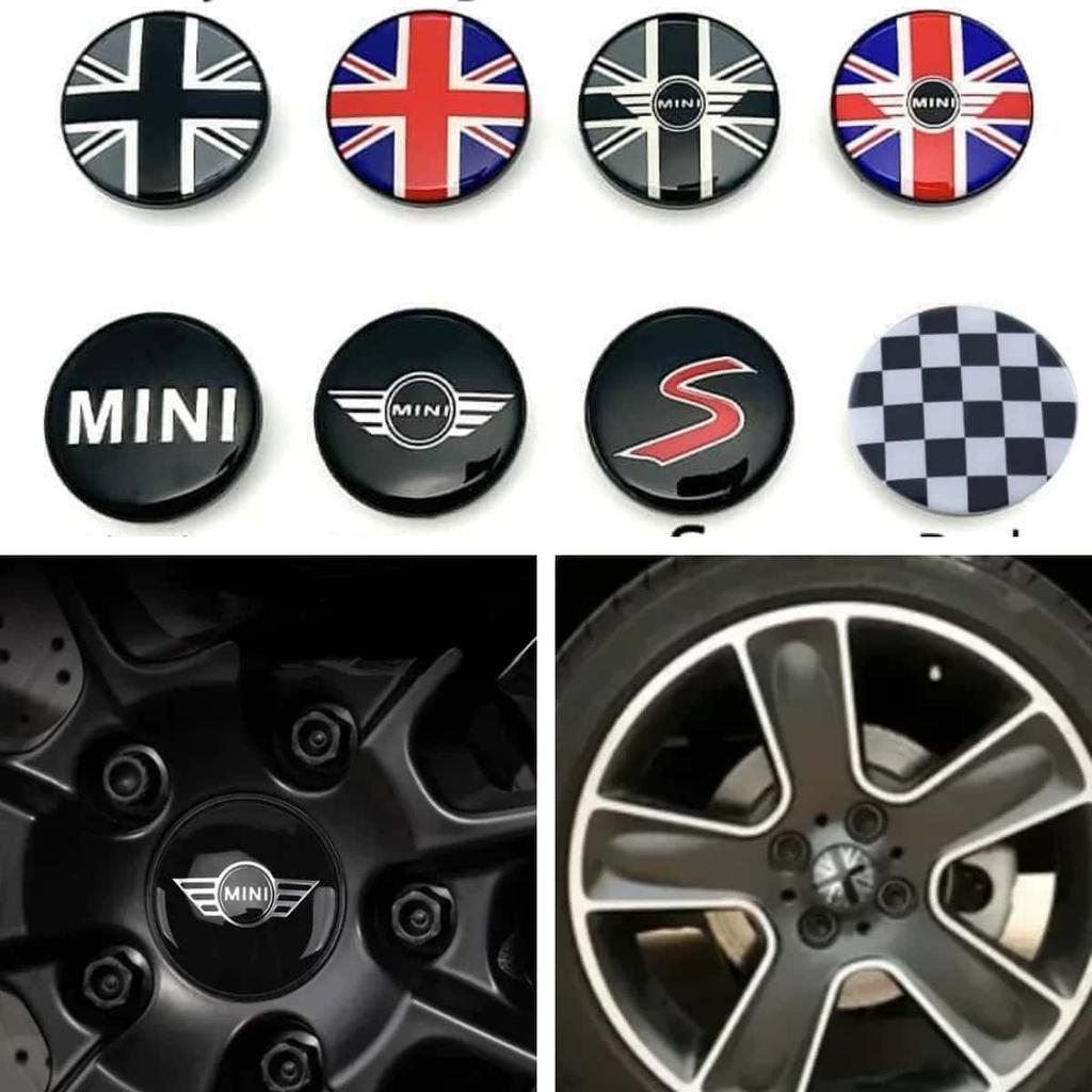 4Pcs 52mm For MINI Cooper JCW WORKS R55 R56 F55 F56 R57 R58 R59 R60 R61 R50 Car Wheel Center Hub Cap Rim Cover Emblem Stickers