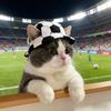 Football Theme Exposed Ear Hat Breathable Pet Sun Hat Cute Dog Fisherman Hat  Walking