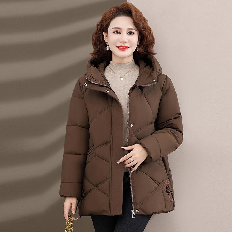 Down Cotton Clothes Women's Loose Thickened Small Medium Winter Large Size Coat